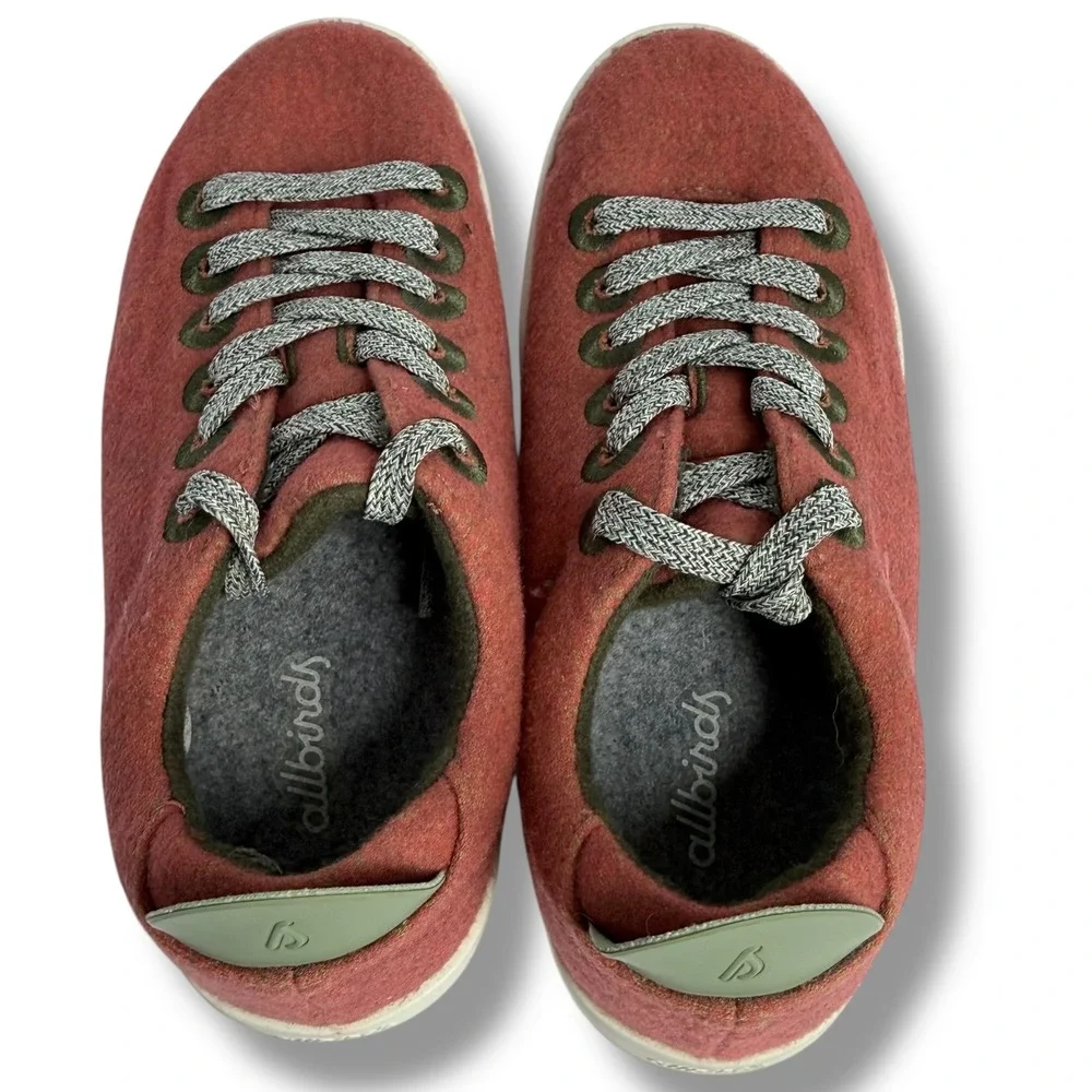Allbirds Wool Pipers Runner Shoes Womens Size 5 WP1W5 Red Sneakers Walking